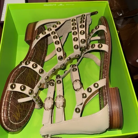 Sam Edelman • Women’s Estella Studded Gladiator Sandal • Size 8.5 • Sandshell •