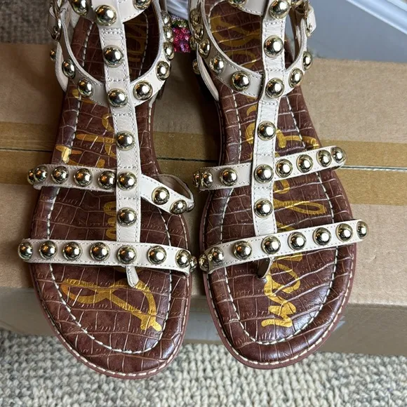 Sam Edelman • Women’s Estella Studded Gladiator Sandal • Size 8.5 • Sandshell •