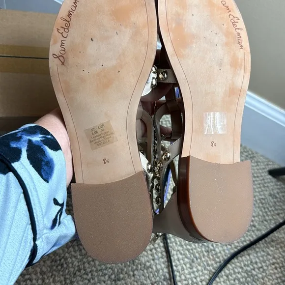 Sam Edelman • Women’s Estella Studded Gladiator Sandal • Size 8.5 • Sandshell •