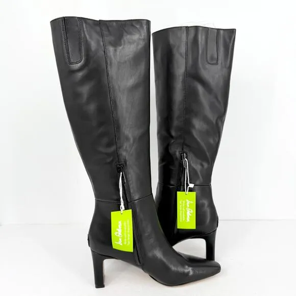 Sam Edelman Womens Sylvia Knee High Boots US 8.5M Black Leather Pointed Toe NWOB