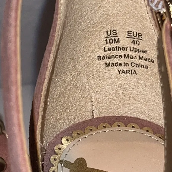 Sam Edelman Yaria studded suede block heel ankle strap dusty rose sandals Sz 10