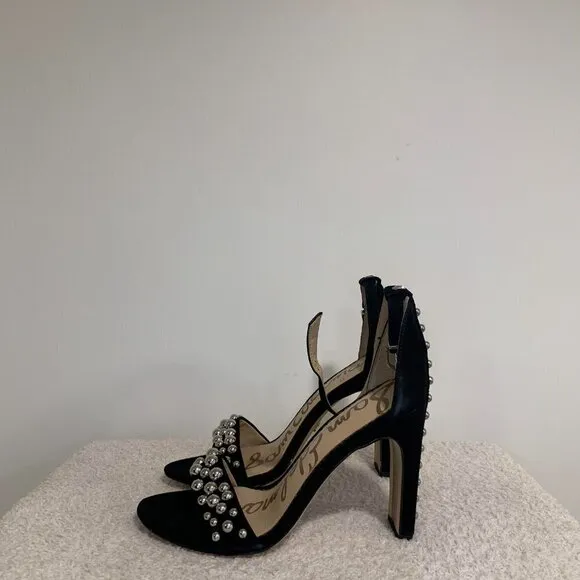 Sam Edelman- Yoshi Black Suede Studded Sandals