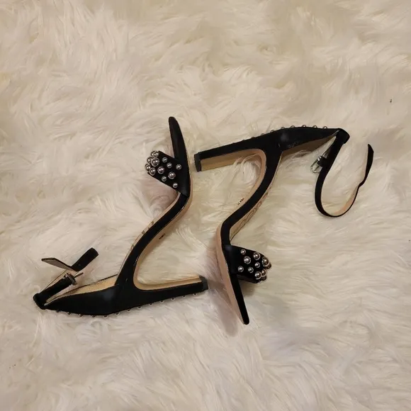 Sam Edelman- Yoshi Black Suede Studded Sandals