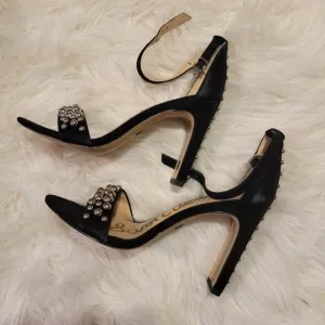Sam Edelman- Yoshi Black Suede Studded Sandals