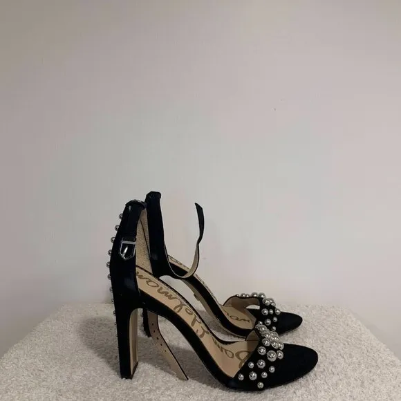Sam Edelman- Yoshi Black Suede Studded Sandals
