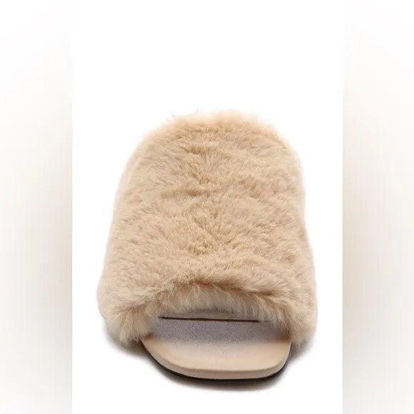 Sanctuary Leather Faux Fur Sandals