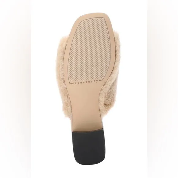 Sanctuary Leather Faux Fur Sandals