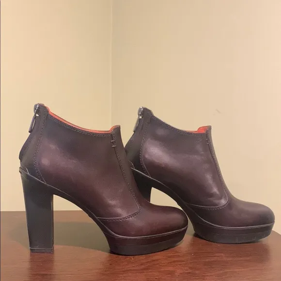 Santoni Leather Booties
