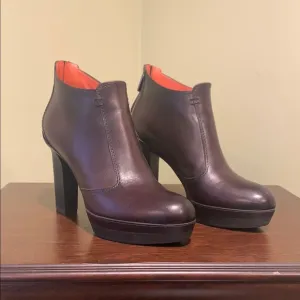Santoni Leather Booties