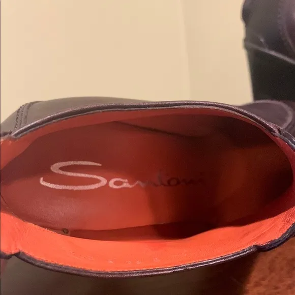 Santoni Leather Booties