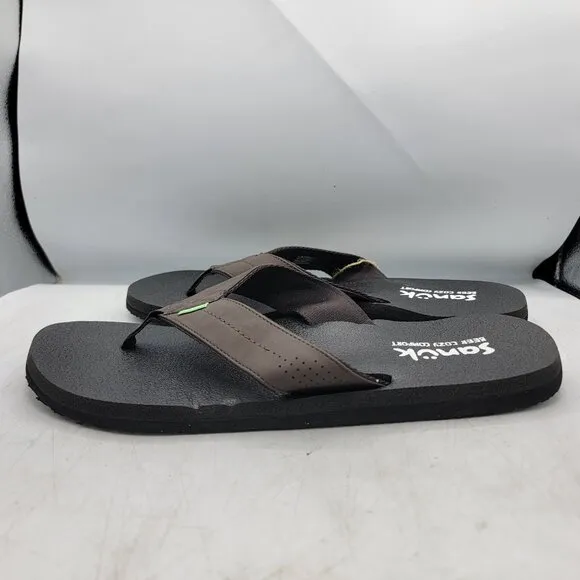 Sanuk Beer Cozy Coaster Mens 12 Comfort Flip Flop Sandals Beach Summer Casual