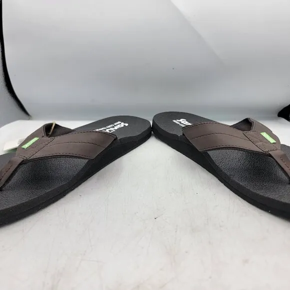 Sanuk Beer Cozy Coaster Mens 12 Comfort Flip Flop Sandals Beach Summer Casual
