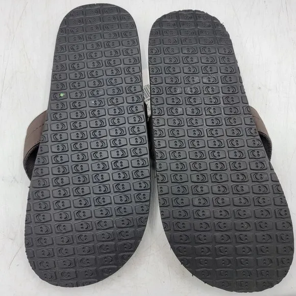 Sanuk Beer Cozy Coaster Mens 12 Comfort Flip Flop Sandals Beach Summer Casual