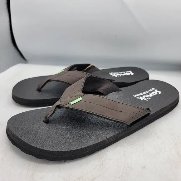 Sanuk Beer Cozy Coaster Mens 12 Comfort Flip Flop Sandals Beach Summer Casual