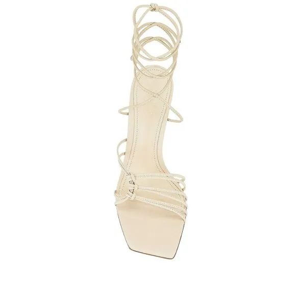 Schutz Sirena Sandals in Eggshell 8 with box Womens Leather High Heels