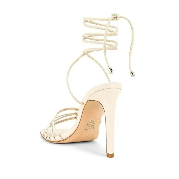 Schutz Sirena Sandals in Eggshell 8 with box Womens Leather High Heels