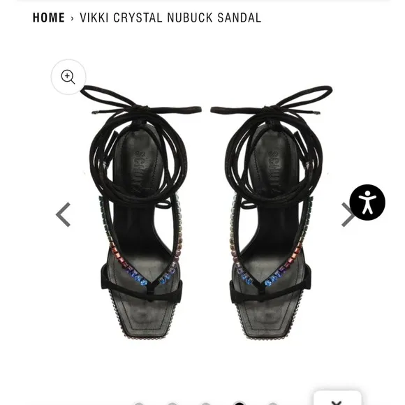 Schutz‎ Vicki crystal leather sandals