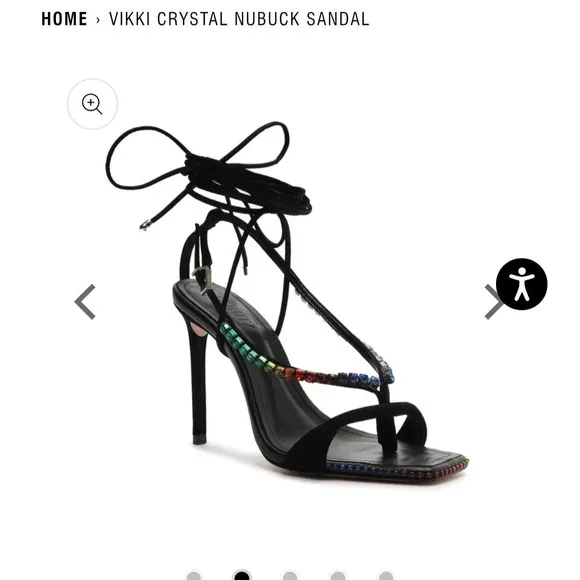 Schutz‎ Vicki crystal leather sandals