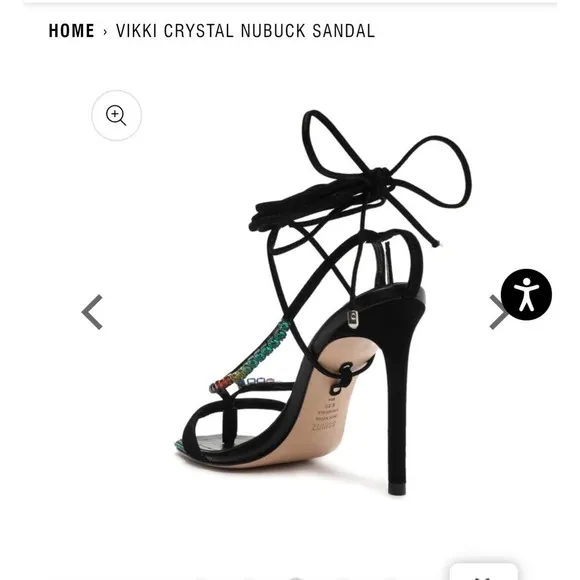 Schutz‎ Vicki crystal leather sandals