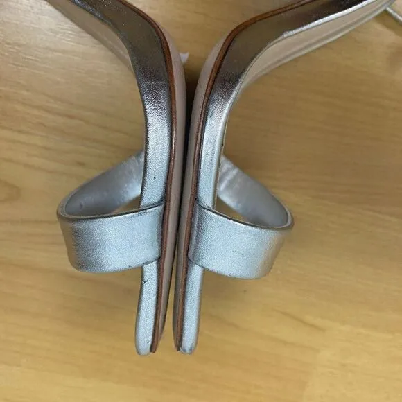 SCHUTZ Sanai Metallic Leather Heeled Sandals