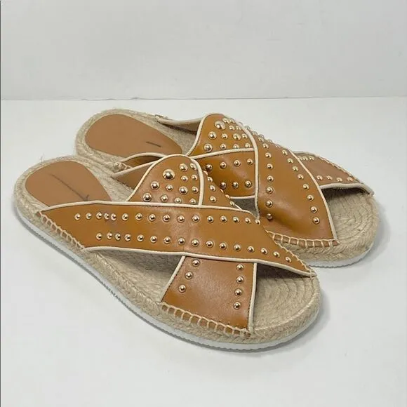 See by Chloe Pia Studded Slide Espadrille Sandals size 40