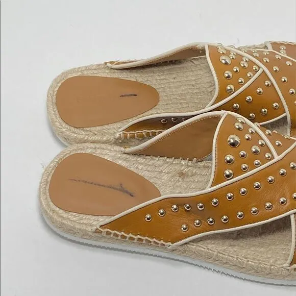 See by Chloe Pia Studded Slide Espadrille Sandals size 40