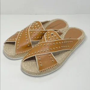 See by Chloe Pia Studded Slide Espadrille Sandals size 40