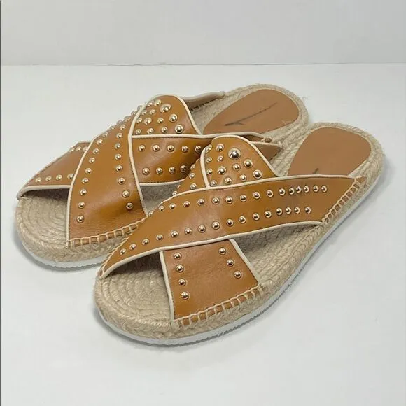 See by Chloe Pia Studded Slide Espadrille Sandals size 40