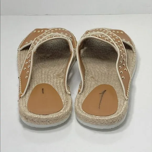 See by Chloe Pia Studded Slide Espadrille Sandals size 40