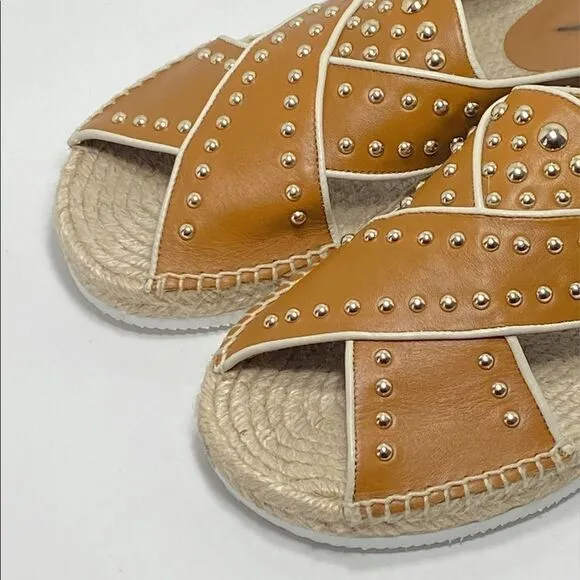 See by Chloe Pia Studded Slide Espadrille Sandals size 40