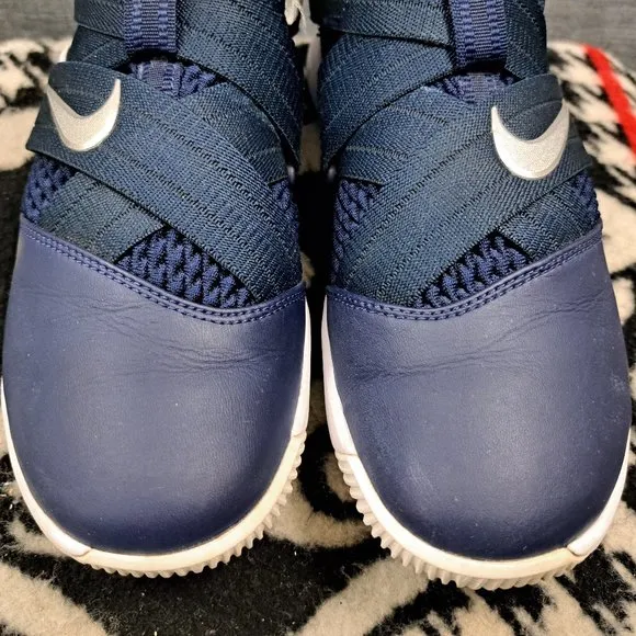 Size 7.5 Nike LeBron Soldier XII 12 TB Navy Men Basketball Sneakers at3872-406