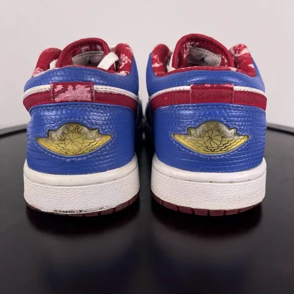 Size 8 2007 Jordan 1 Low Retro East Side Blue Mens Shoes Air Sneakers 309192 161