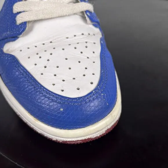 Size 8 2007 Jordan 1 Low Retro East Side Blue Mens Shoes Air Sneakers 309192 161