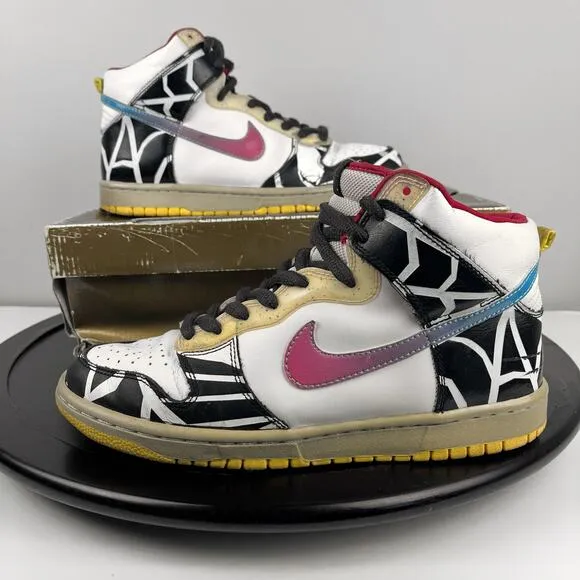Size 8.5 Nike SB Dunk High 2008 Thrashin Mens Y2K Vintage Dunks SBs Skate Shoes