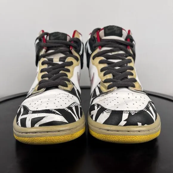 Size 8.5 Nike SB Dunk High 2008 Thrashin Mens Y2K Vintage Dunks SBs Skate Shoes
