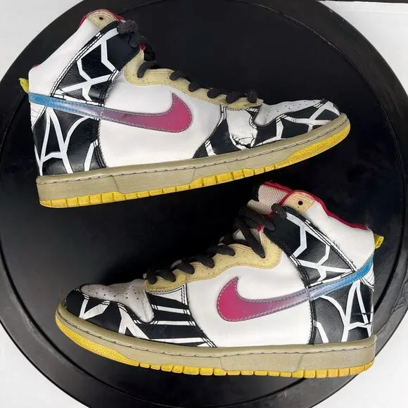 Size 8.5 Nike SB Dunk High 2008 Thrashin Mens Y2K Vintage Dunks SBs Skate Shoes