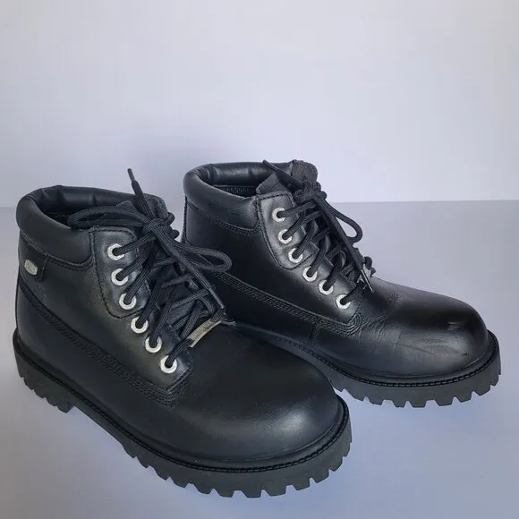Skechers Men's Leather Waterproof Ankle Boots. Size US 7.5/EU 40