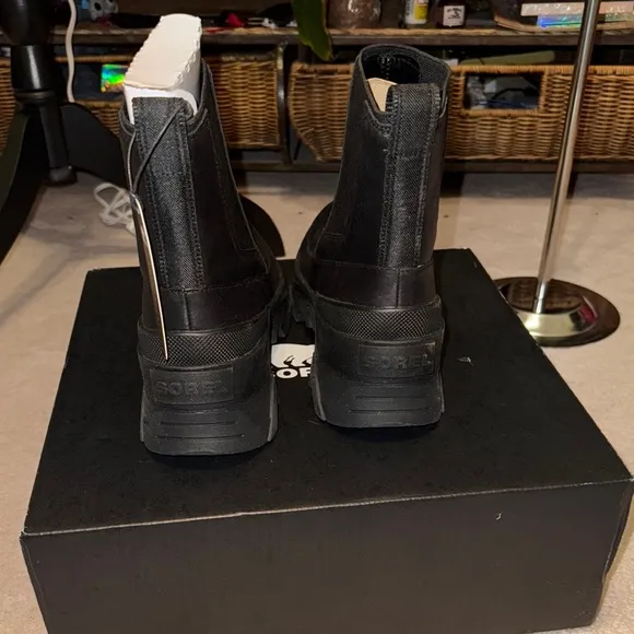 Sleek Black Chunky Sole Boots