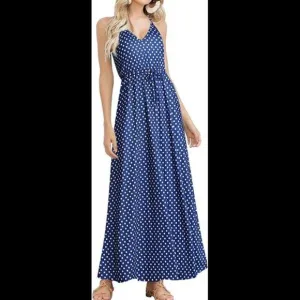Sleeveless V Neck Spaghetti Strap Pockets