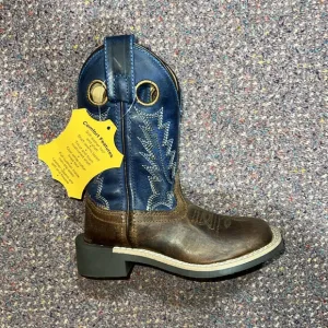 Smoky Mountain Boots Youth Dusty Square Toe Boots Blue Brown Kids
