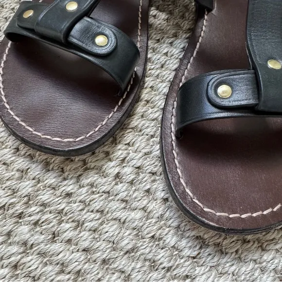 Soeur THALES SANDALS, Black Leather Sandals