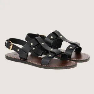 Soeur THALES SANDALS, Black Leather Sandals