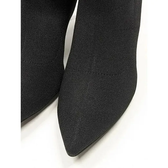 Sol Sana Women's Ezra Black Stretch Knit Pointed toe Boot Size 41 EU (MSRP $175)