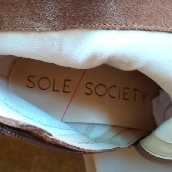 Sole Society Leather Suede Ankle Boots sz 10 NWB