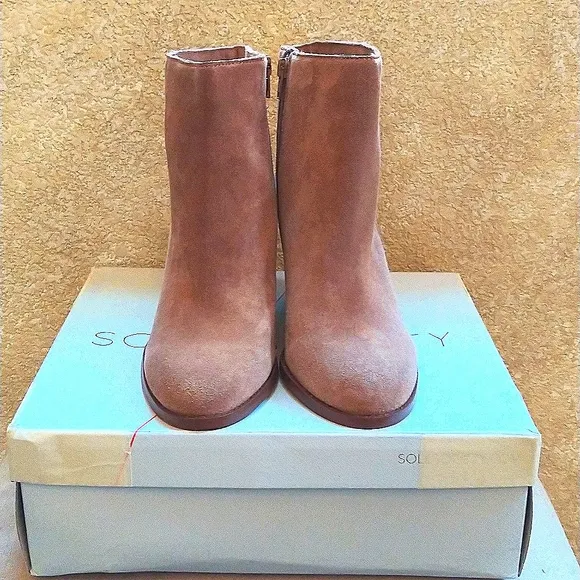 Sole Society Leather Suede Ankle Boots sz 10 NWB