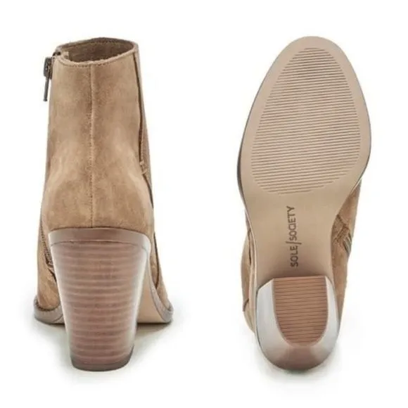 Sole Society Leather Suede Ankle Boots sz 10 NWB