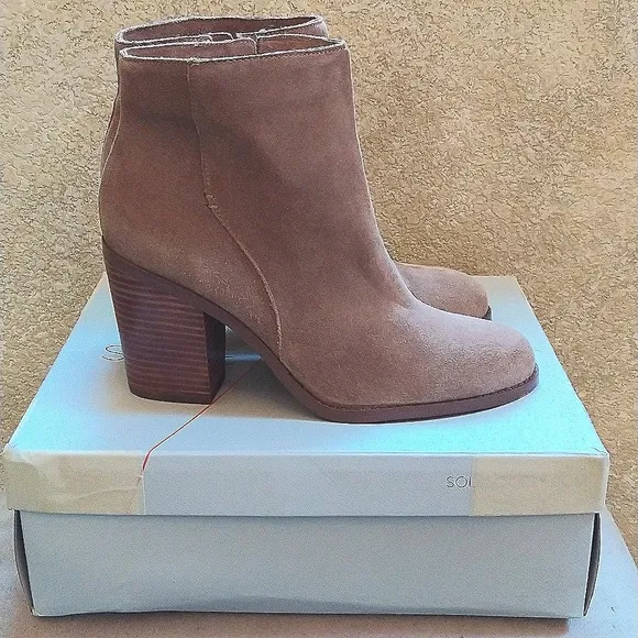 Sole Society Leather Suede Ankle Boots sz 10 NWB
