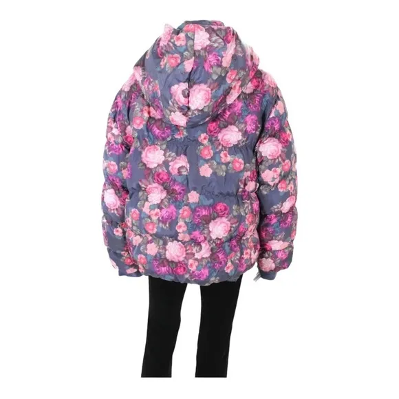 SOMETHING NAVY x Revolve Purple Pink Floral Puffer Jacket XXL NWT