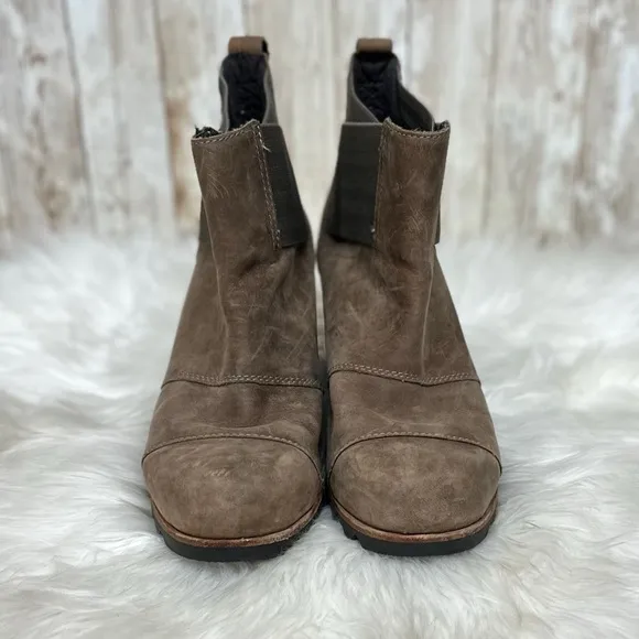 Sorel Addington Waterproof Leather Chelsea Heel Boots [S5009]