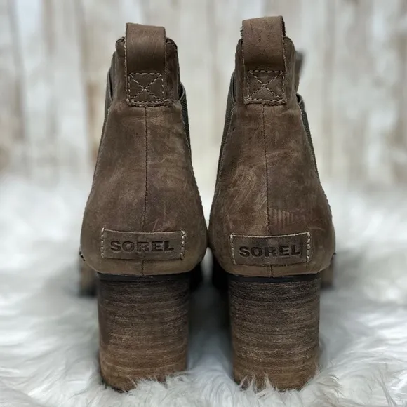 Sorel Addington Waterproof Leather Chelsea Heel Boots [S5009]